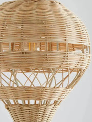 Rattanhängeleuchte Heißluftballon - Rattan Deko