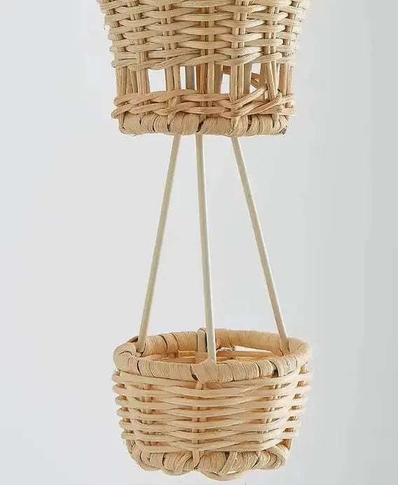 Rattanhängeleuchte Heißluftballon - Rattan Deko