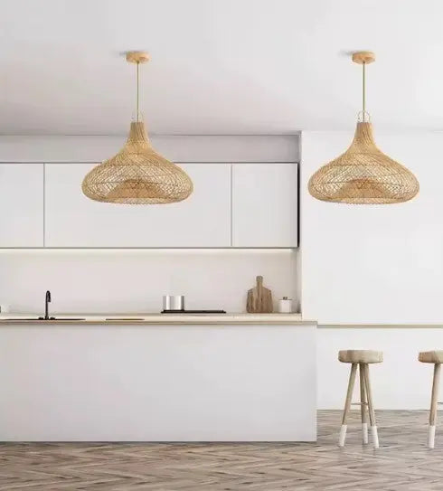 Rattan-Hängeleuchte Rattan Deko