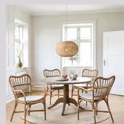 Rattanhängelampe Kugel - Rattan Deko