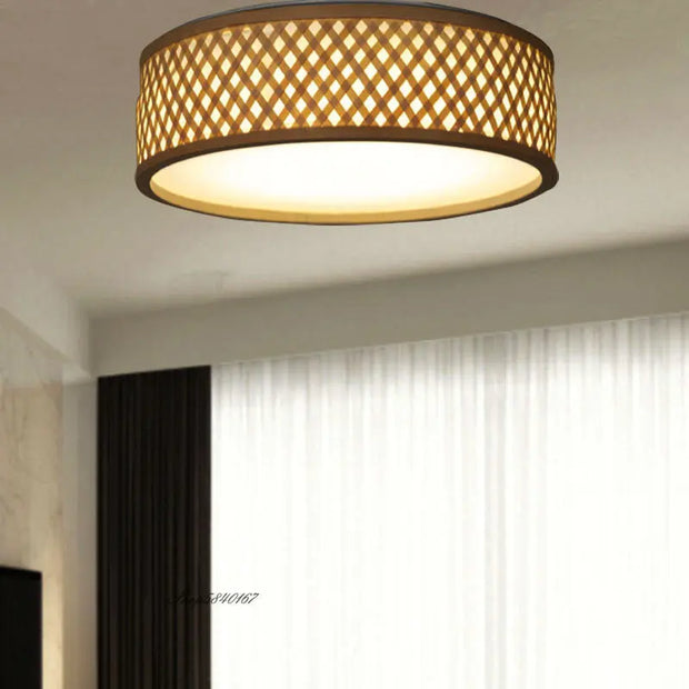 LED Deckenleuchte Rattan | LYSIA - Rattan Deko