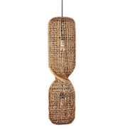 Sanduhr-Stil Rattan Pendelleuchte Rattan Deko