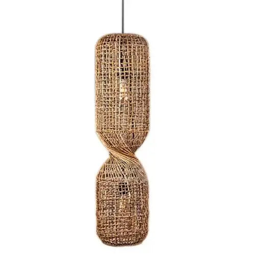 Sanduhr-Stil Rattan Pendelleuchte Rattan Deko