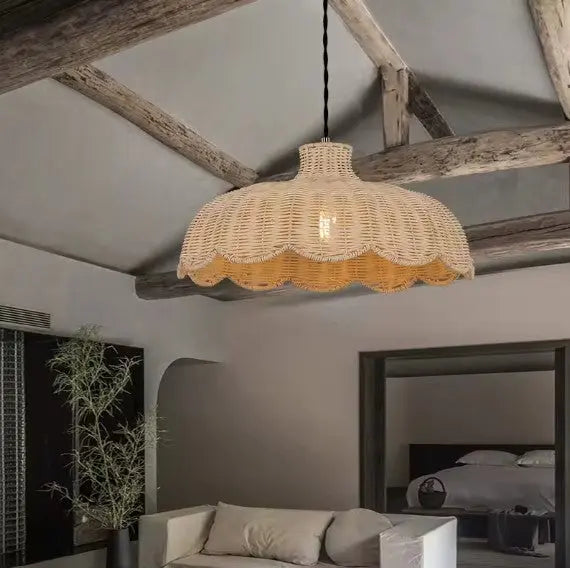 Rattanhängelampe Aléa Rattan Deko