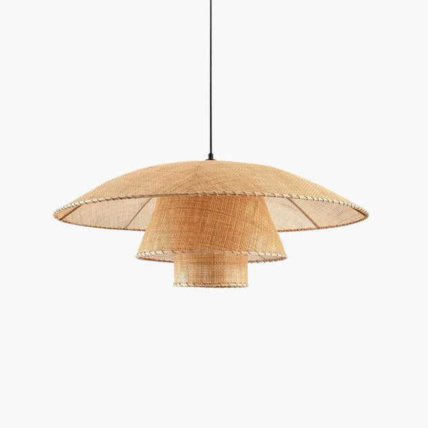 Japanische Rattan-Hängeleuchte Rattan Deko