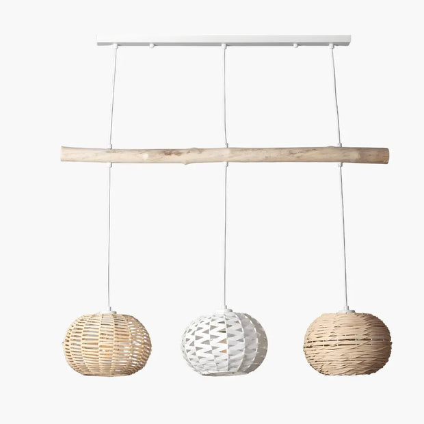 Hängelampe aus Rattan und Treibholz Rattan Deko