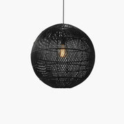 Schwarze Rattan-Kugelleuchte | ORIONIS - Rattan Deko