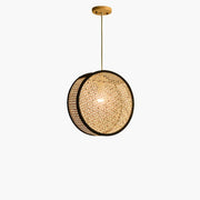 Design Hängelampe mit Flechtmuster Rattan Deko
