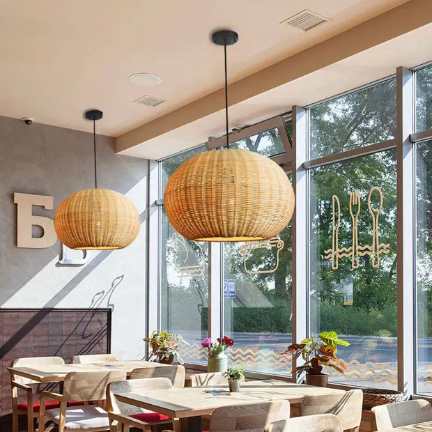 Solea Hängelampe aus Weidengeflecht Rattan Deko