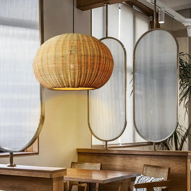 Solea Hängelampe aus Weidengeflecht Rattan Deko