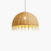 Küchenhängelampe aus Weide Rattan Deko