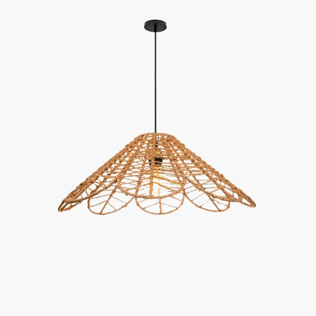 Blumen-Rattan-Hängeleuchte | LIANA - Rattan Deko