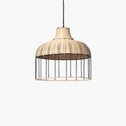 Hängelampe aus Weide & Metall Rattan Deko