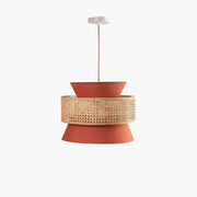 Farbige Rattan-Hängeleuchte | TERRAKOTTA - Rattan Deko