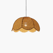 Rattan-Blumen-Hängeleuchte Rattan Deko