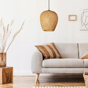 Geflochtene Bambus-Hängeleuchte Rattan Deko