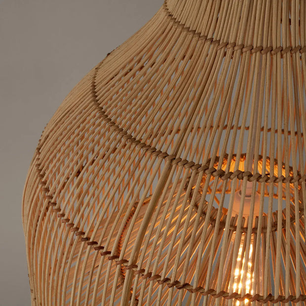 Rattan-Käfig-Pendelleuchte | KAPTILO - Rattan Deko