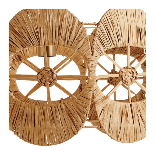 Originale Raphia Hängelampe | BAILA - Rattan Deko