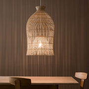 Längliche Rattan-Hängeleuchte | PENGADI - Rattan Deko