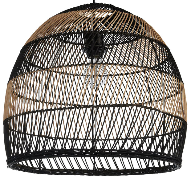 Zweifarbige Rattan-Hängeleuchte | BUMI - Rattan Deko