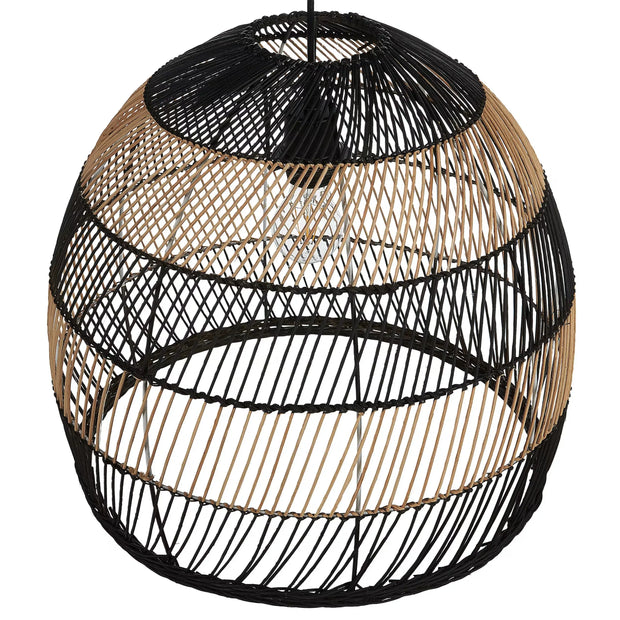 Zweifarbige Rattan-Hängeleuchte | BUMI - Rattan Deko