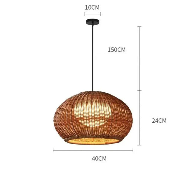 Hängelampe Rattan Außen | RADIEUSE - Rattan Deko
