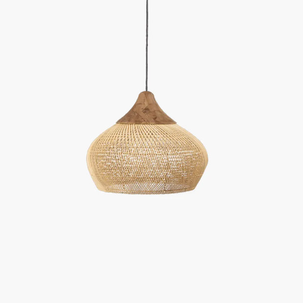 Rattan & Holz Hängeleuchte Rattan Deko