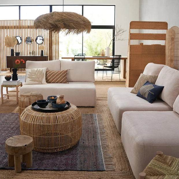 Deckenleuchte aus Naturfasern Rattan Deko