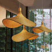 Rattanhängelampe Hut | CHAPEAU D'OR - Rattan Deko