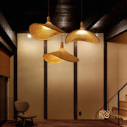 Rattanhängelampe Hut | CHAPEAU D'OR - Rattan Deko