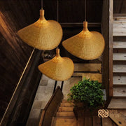 Rattanhängelampe Hut | CHAPEAU D'OR - Rattan Deko