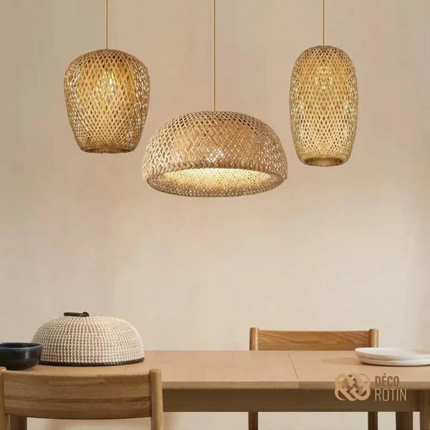 Mehrfach-Hängeleuchte Bambus | TRIO LICHT - Rattan Deko