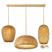 Mehrfach-Hängeleuchte Bambus | TRIO LICHT - Rattan Deko