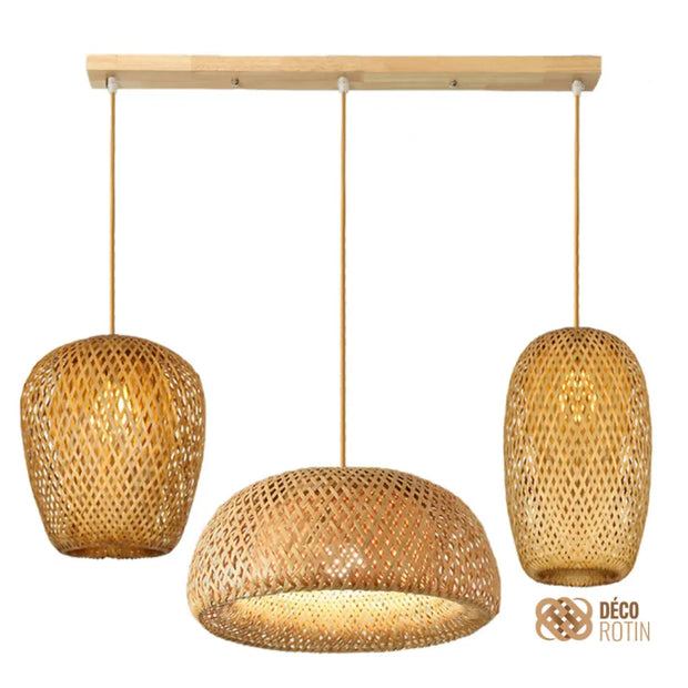 Mehrfach-Hängeleuchte Bambus | TRIO LICHT - Rattan Deko