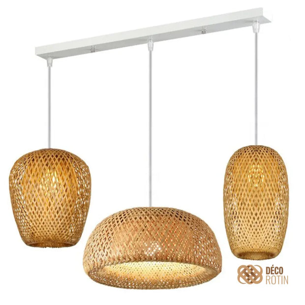 Mehrfach-Hängeleuchte Bambus | TRIO LICHT - Rattan Deko
