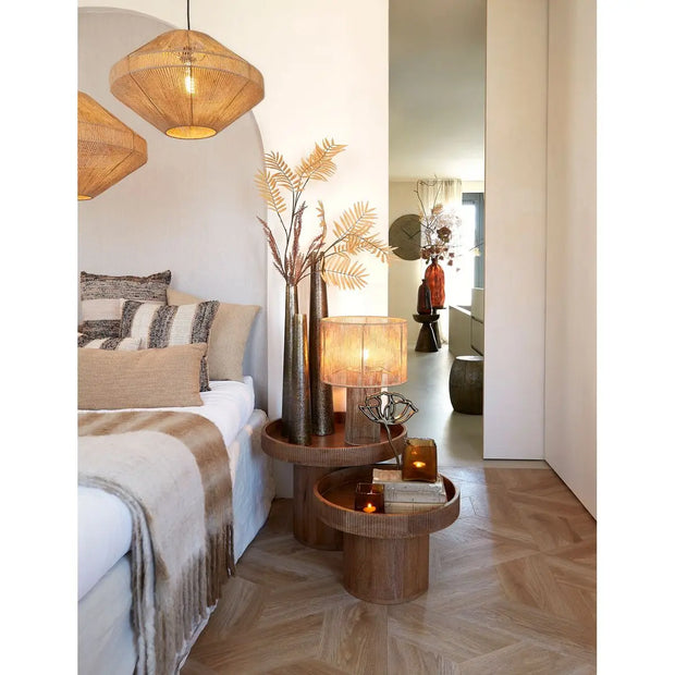 Hängelampe aus Jute Rattan Deko