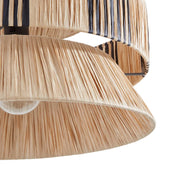 Raphia-Hängeleuchte Rattan Deko