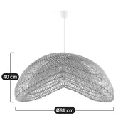 Rattanhängeleuchte Ø80 cm | KIRANA - Rattan Deko