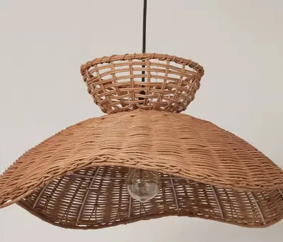 Rattan-Pendelleuchte Kelch Rattan Deko