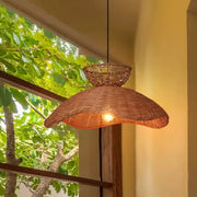 Rattan-Pendelleuchte Kelch Rattan Deko