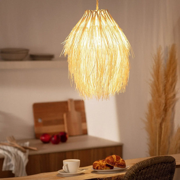 Rattan Stroh Pendelleuchte Rattan Deko