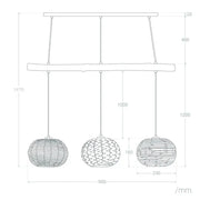 Hängelampe aus Rattan und Treibholz | RIVAGE - Rattan Deko