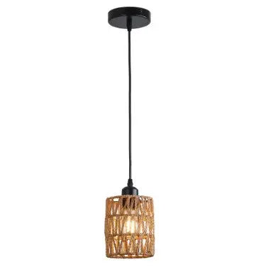Einfache und schicke Rattan-Hängelampe Rattan Deko