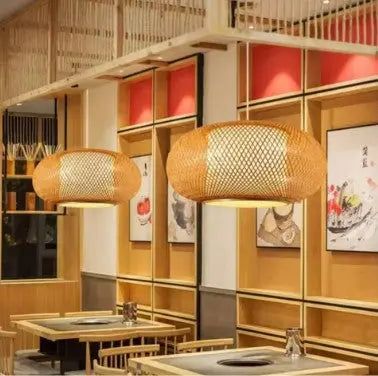 Ovale Rattan-Pendelleuchte mit Stil - Rattan Deko