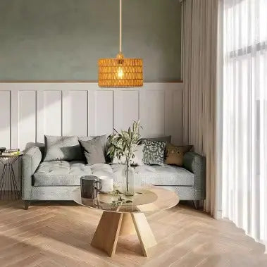Rattan-Hängelampe "Natürlicher Glanz" Rattan Deko