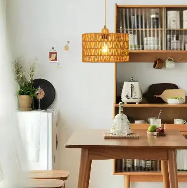 Rattan-Hängelampe "Natürlicher Glanz" Rattan Deko