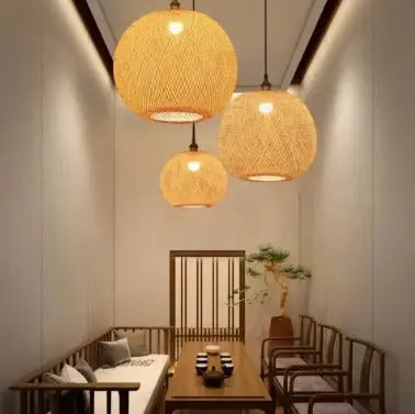 Rattan-Pendelleuchte "Nature Cocoon" Rattan Deko