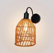 Rattan Wandleuchte mit Schalter für stilvolle Beleuchtung Rattan Deko