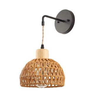 Vintage Wandlampe für nostalgische Akzente Rattan Deko