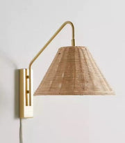 Wandlampe aus Rattan im Hutdesign Rattan Deko